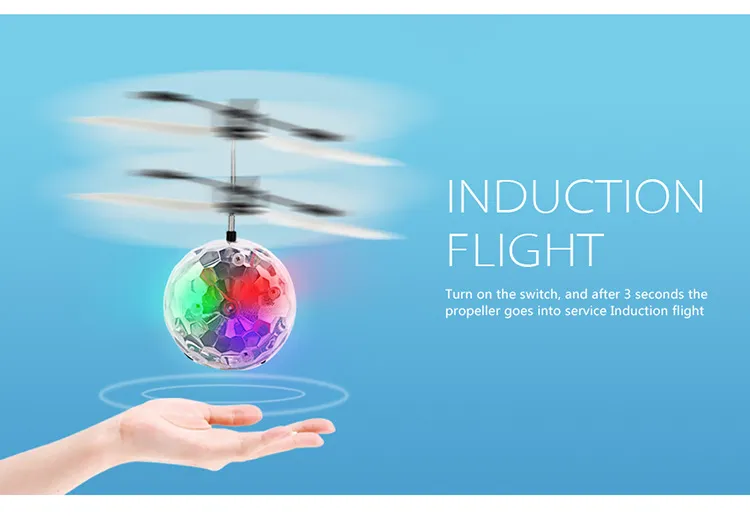 Flying Ball Toys for Kids Boys Girls Christmas Gifts Rechargeable Light Up Ball Drone Infrared Induction Helicopter Toy8090822