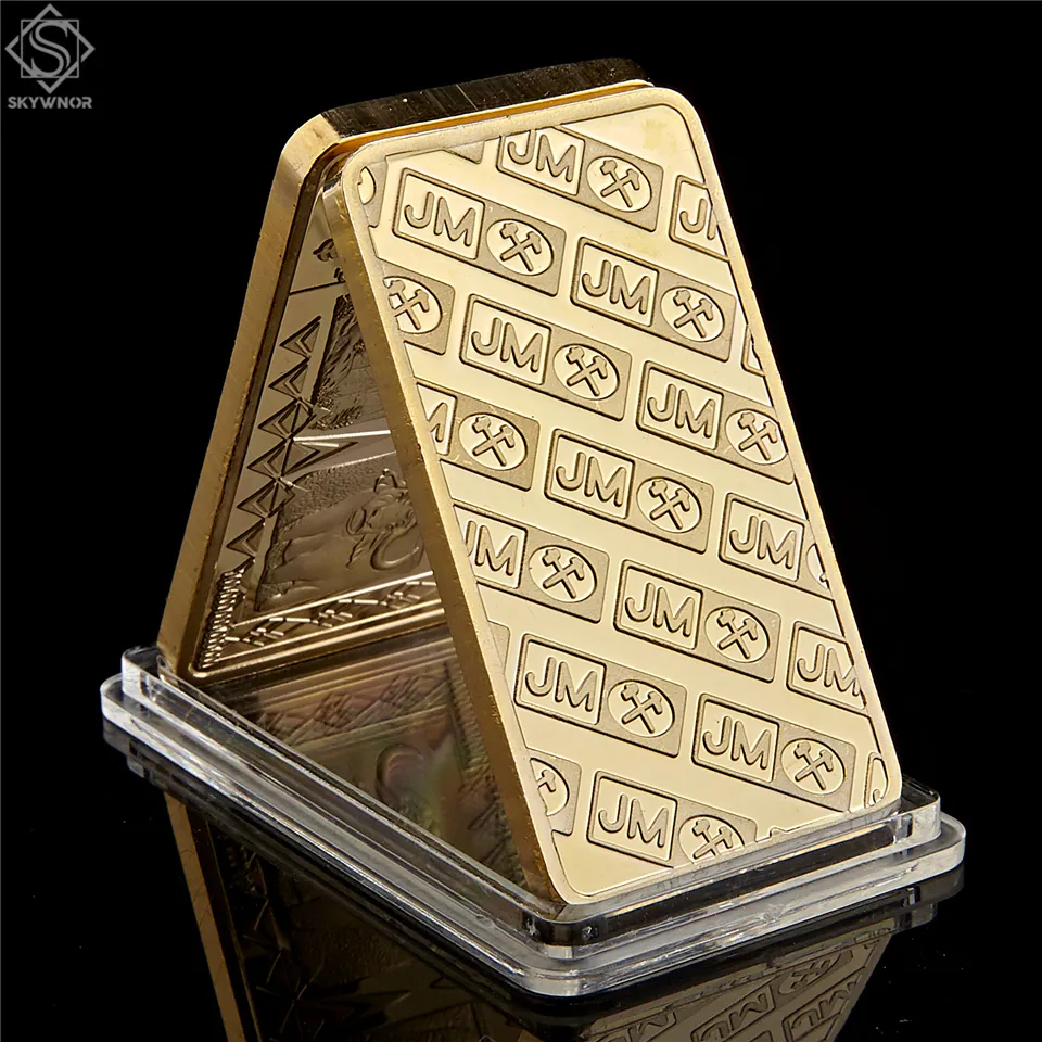 5 stks uk London Replica Fine Gold 999 1 ounce Troy Johnson Matthe Craft Assayer Refin Barcoin Collectible6287039