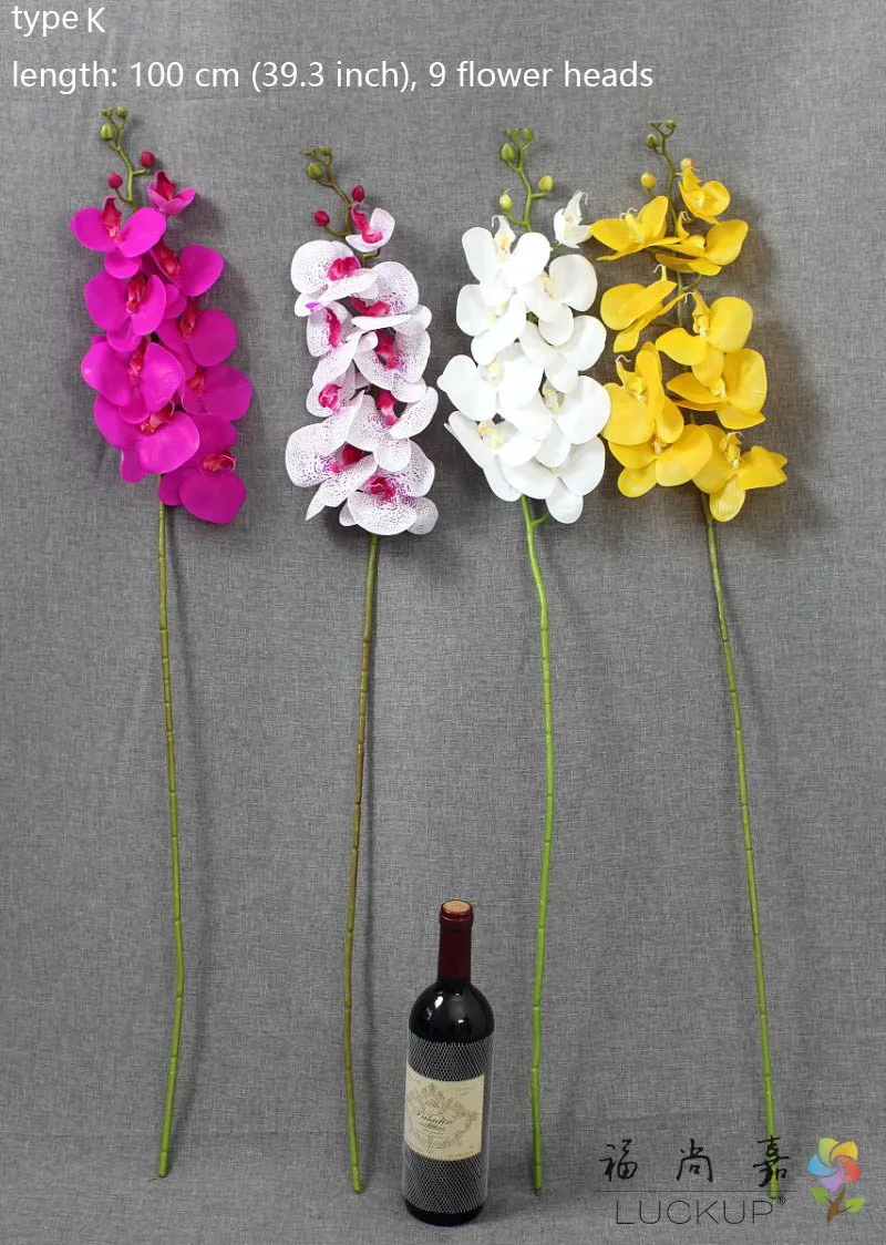 1 tige Real Touch Latex papillon artificiel orchidée papillon fleur d'orchidée pour la nouvelle maison maison mariage Festival décoration F472 C0924246a