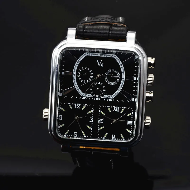 Nowe przyjazdy Timelimited Designers Big S Handel V Cool Watch Wskaźnik Square Duże wytyczne zegarek zegarek męski 2761234