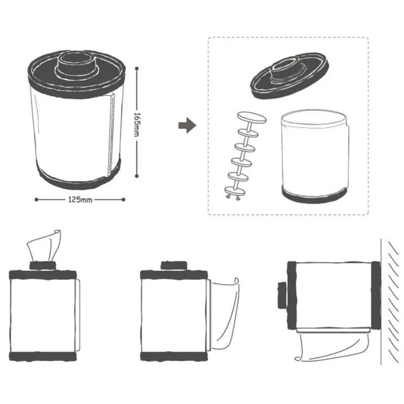 卓上組織ボックスフィルムティッシュボックスカバーホルダーロールペーパーホルダートイレットペーパーロールホルダープラスチックディスカーティッシュケース241J