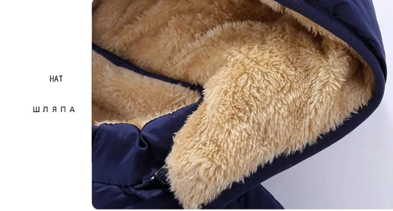 COOTELILI Fleece Winter Parkas Kids Jackets For Girls Boys Warm Thick Velvet Children`s Coat Baby Outerwear Infant Overcoat (12)