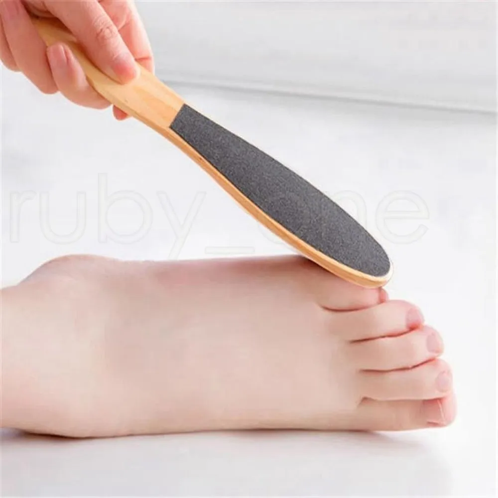 Wood Foot Pen Skin Clean Schuter Removedor de Pele Difíceas Pedicure Escova Saudável Removedor De Pele Duas Cuidados Cuidados Cuidados Ferramenta de Prego Ferramenta Rasps