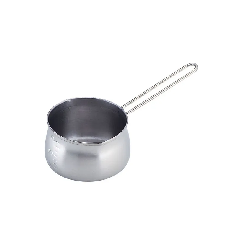 Mini Pot à beurre fondant beurre café lait plus chaud avec bec verseur 18 10 triple épaisseur acier inoxydable 27OZ800ml299F