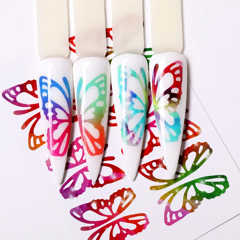 Blechnagelaufkleber Butterfly -Serie Sticke Transfer Lovely Dekoration Nail Art Accessoires DIY Design2648575