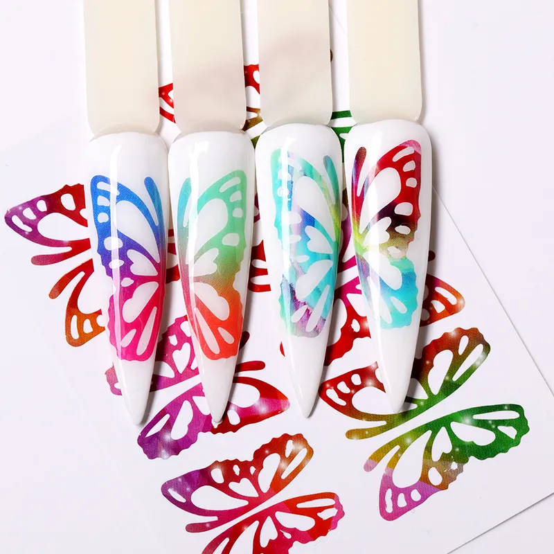 Sheet Nail Sticker Butterfly Series Sticke Transfer Lovely Decals Decoration Nail Art Accessories Diy Design2877052