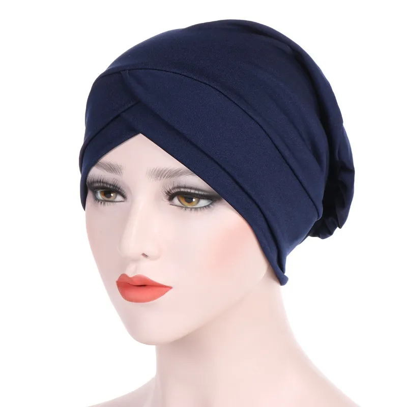 Nouveauté mode femmes Polyester musulman Stretch Turban chapeau chimio casquette perte de cheveux tête écharpe Wrap Cap haute qualité 212 M