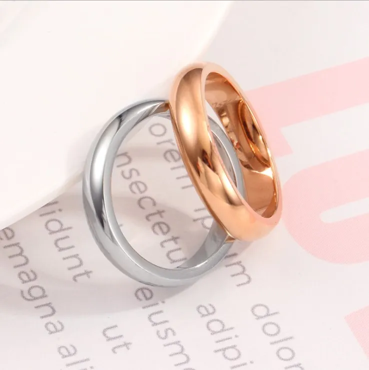 Gioielli matrimoni Incisione personalizzata Disegni semplici Disegni in oro 3 316L in acciaio inossidabile inossidabile Ringile nuziale semplice 3912367
