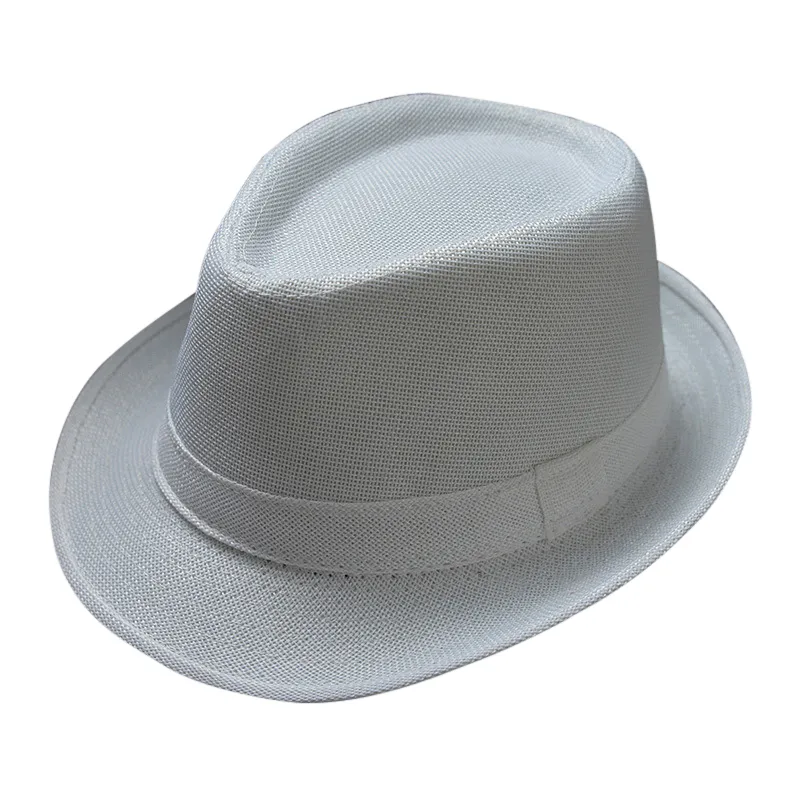 Chapeau Fedora d'été pour hommes à la mode élégant Vintage noir femmes blanc bord rouge années 1920 Panama Top Jazz plage unisexe casquette classique6555364