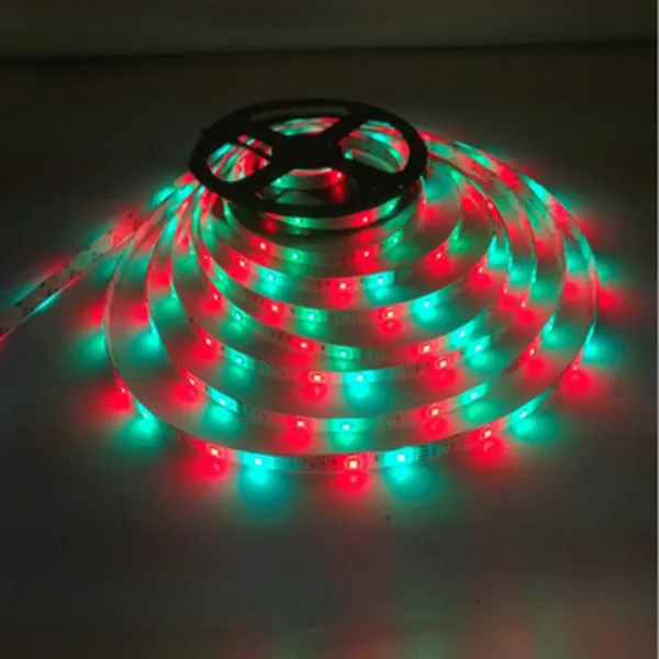 SMD 3528 5M 300LED RGB LED -strip Ljus Vattentät utomhusbelysning Multicolor Tape Ribbon 24Keys DC12V Adapter SET245O