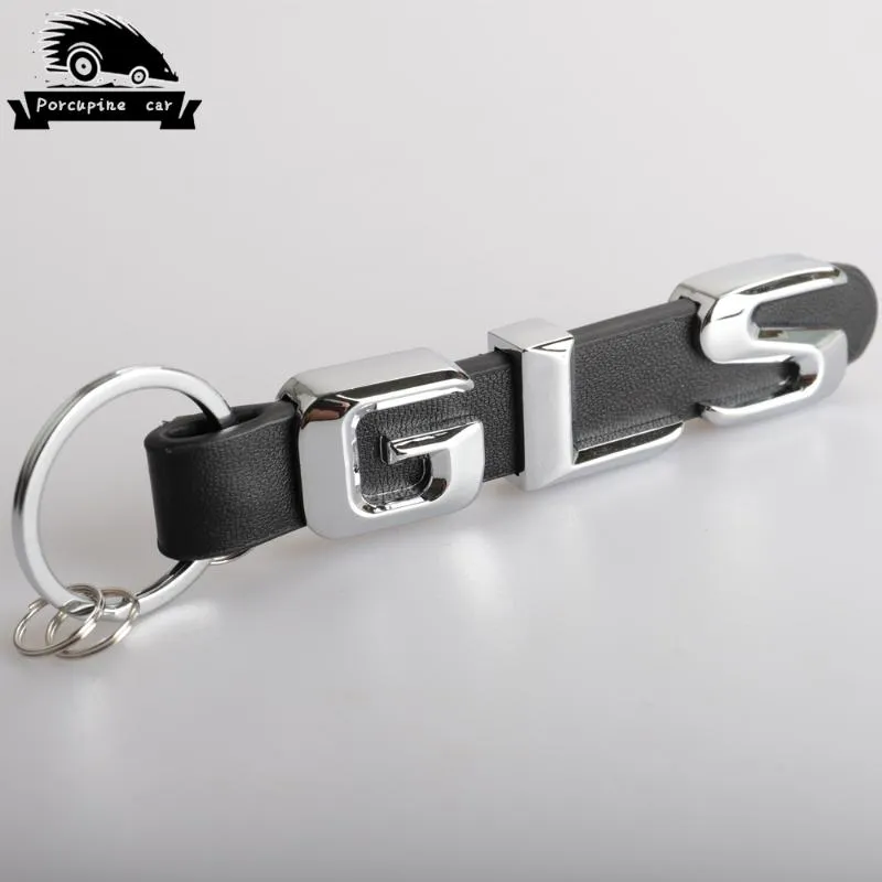 Chaveiros de couro de liga de zinco para cls slc gla glc gle gls 3d chaveiro de carro chaveiro de metal chaveiros272v