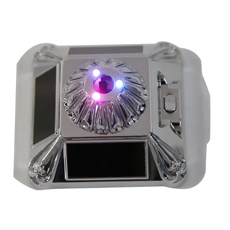 80 80 45mm 360 graus de rotação jóias relógio anel expositor moda vitrine solar com 3 pçs iluminação led whole221l