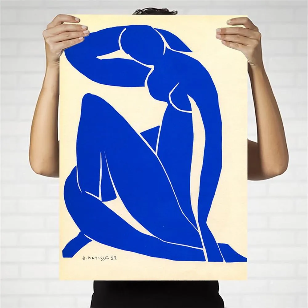 Dekoracja domu wydruku Płótno Art Wall Zdjęcia plakatowe Płótnki obrazy francuskie Henri Matisse Blue Nude5876740