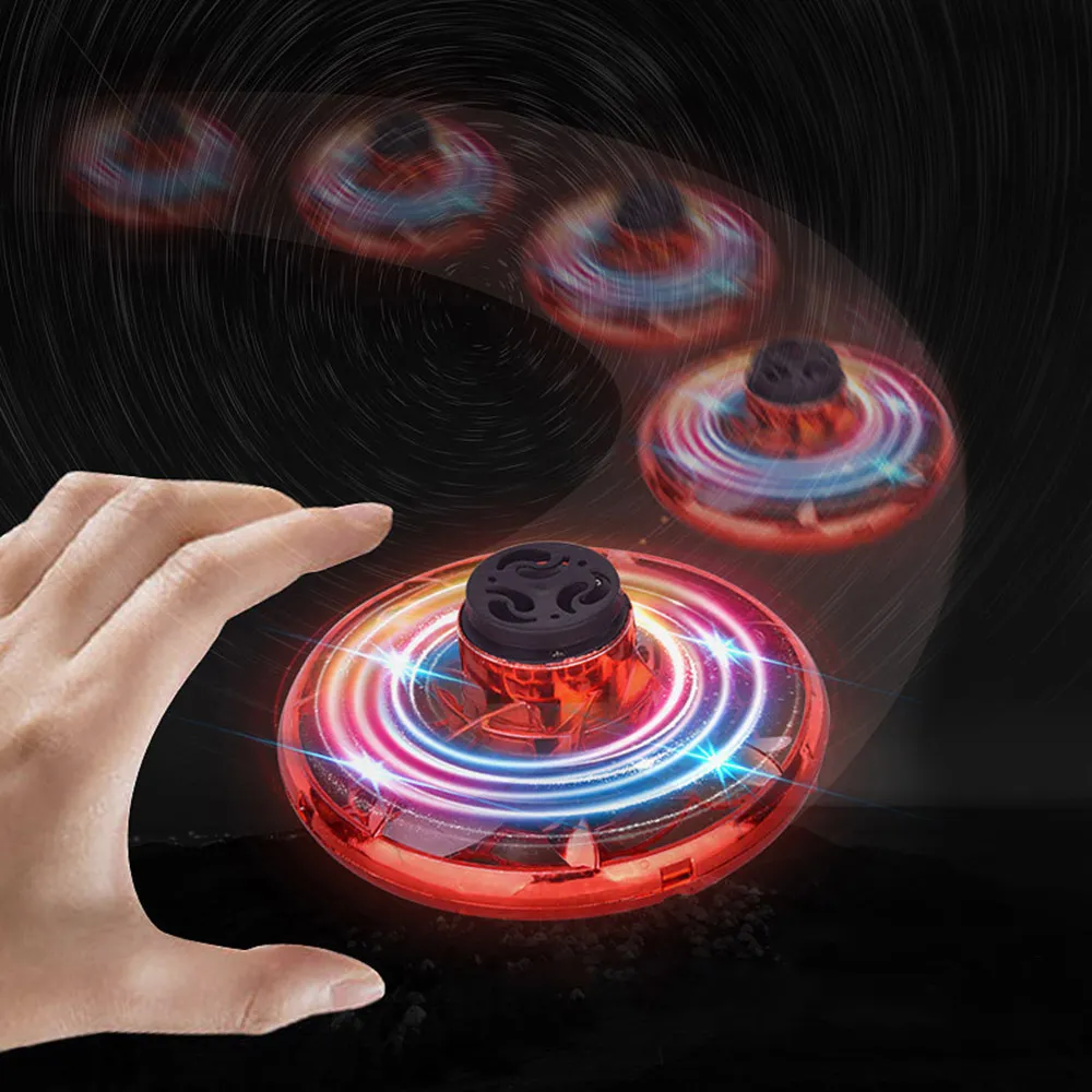 Mini UFO Drone Gyro Spinner Üstü LED IŞIKLAR İLE İPINGNER DRONE GYRO UÇUŞ İPINGNER TOYS Yetişkin Çocuk Hediyesi LJ2009218988979