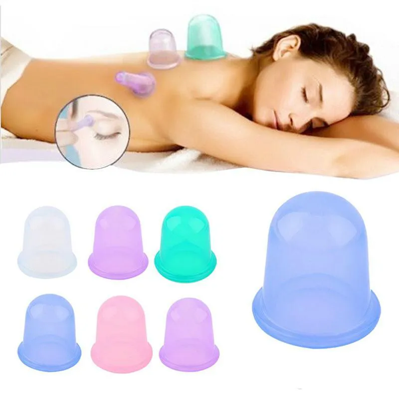 DHL-Body Silicone Vacuum Silicone Bidon Massage Dispositifs Coupe-vent Coupe Aspiration Douleur Soulagement Anti-Cellulite Minceur Massage Coupes 4.9