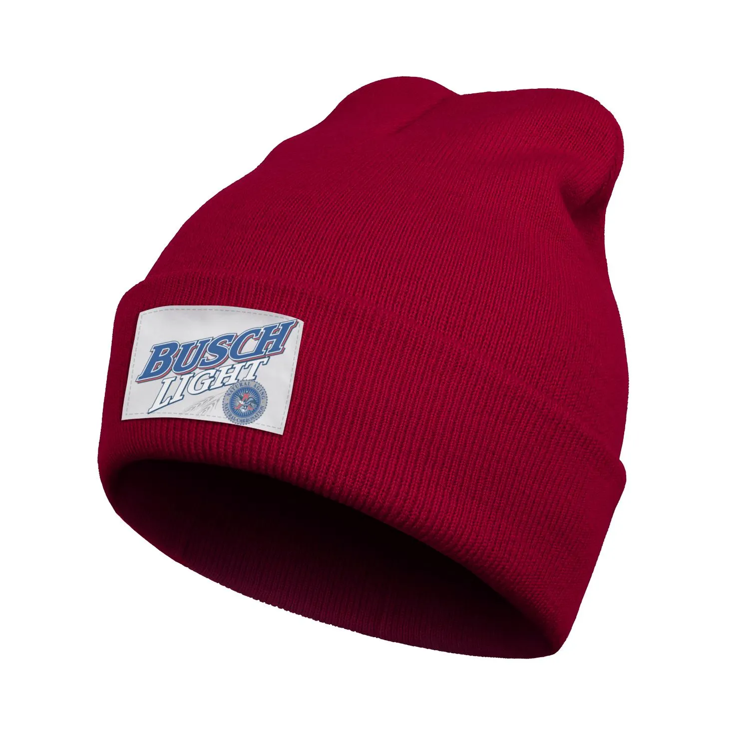 Fashion Busch Light Logo Winter Warm Beanie Hats vintage Beer logo In Case Of Accident My Blood Type Is light Distressed red white6099612