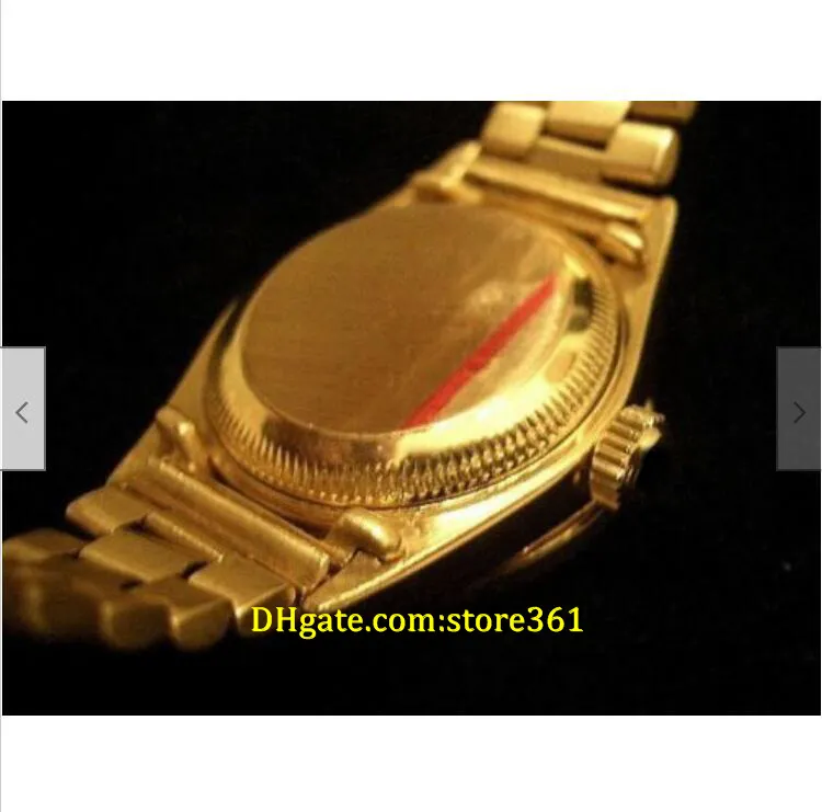 20 Style Casual Dress Mechanical Automatic 26mm Ladies 18K Yellow Gold President Watch White Mop Diamond Rubies251a