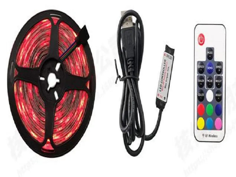 LED-Licht mit USB-Niederspannung 5V 2835RGB weicher Lichtstreifen 60 Lampe laufende Pferdelampe tropfendes wasserdichtes TV-TV-Hintergrundlicht269H