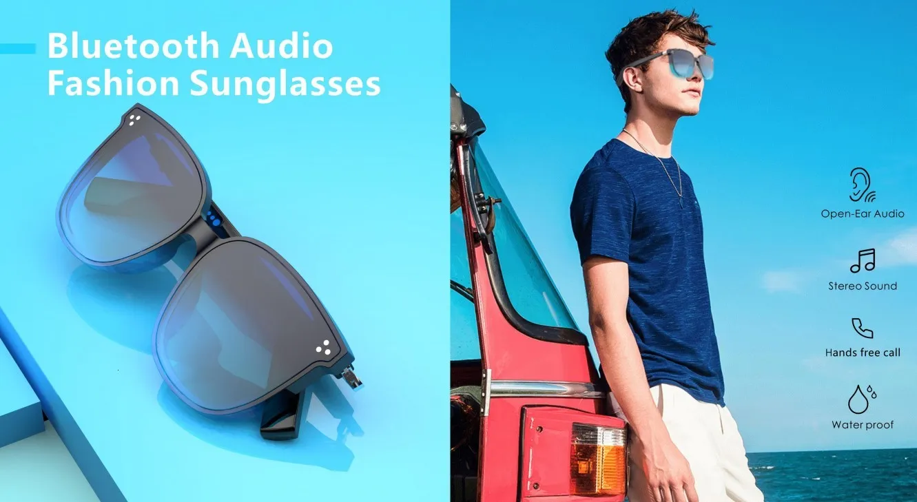 Benutzerdefinierte drahtlose Smart Stereo Sound Audiomusik Bluetooth Sonnenbrille8602939