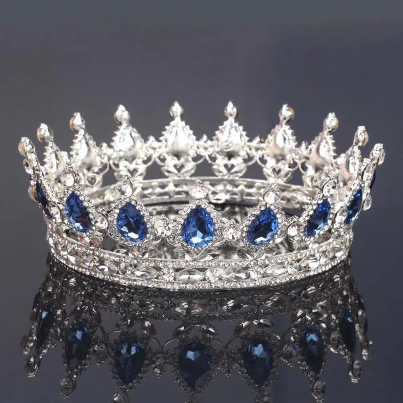 Корона аксессуары для волос в стиле барокко Королевская тиара Корона со стразами Супер Королева свадебный подарок для женщин1258V