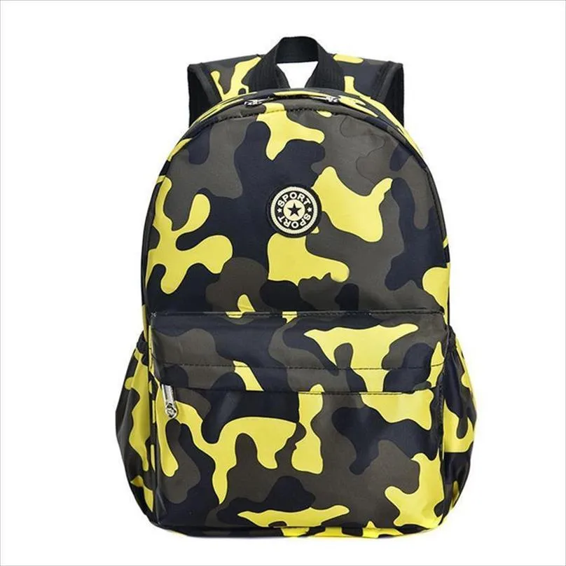 Nouveaux enfants sacs à dos dessin animé camouflage imprimé sacs d'école pour la maternelle filles garçons enfants sacs de voyage sac de pépinière petit big202S