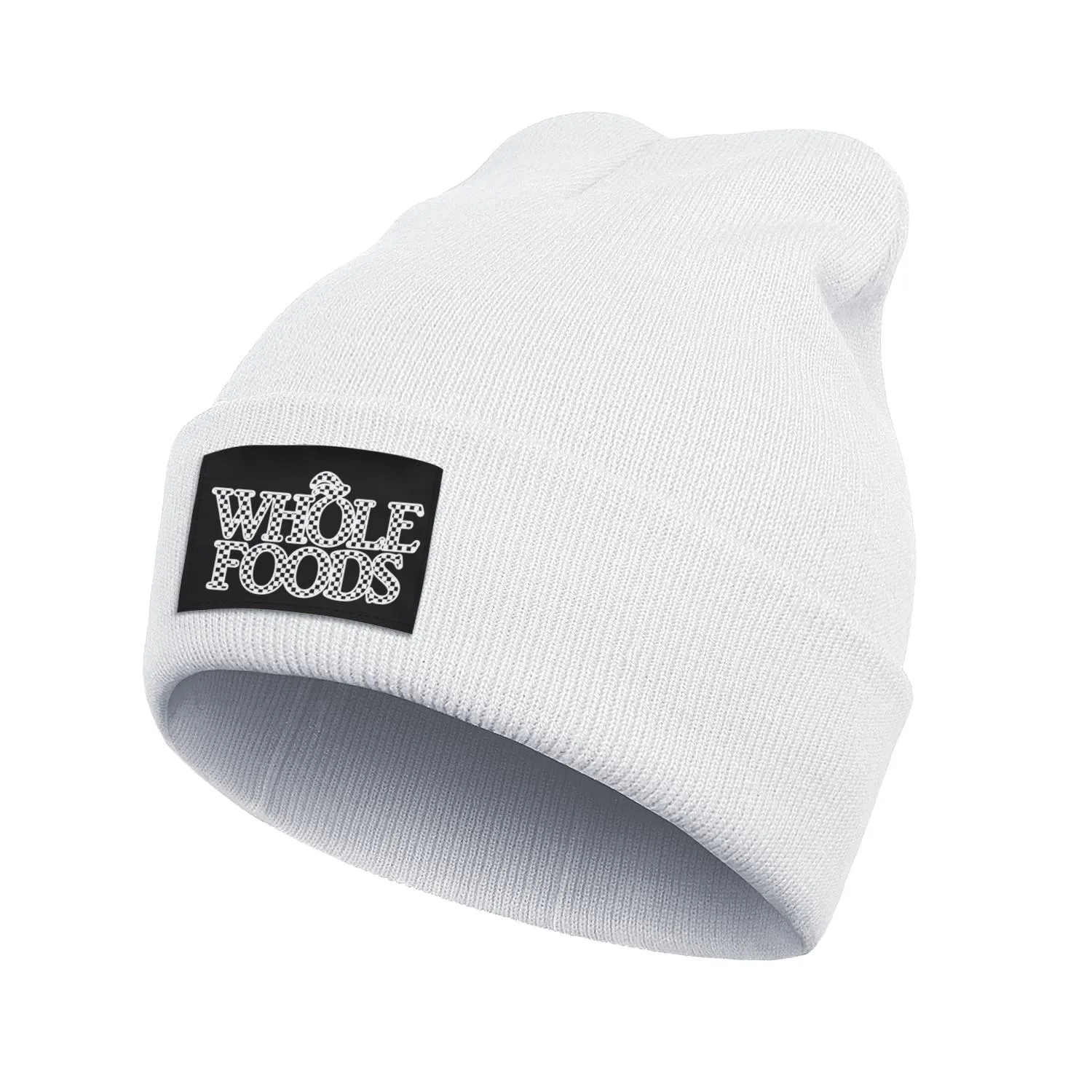 Moda Whole Foods Market Xadrez impressão inverno quente gorro crânio chapéus dança de rua rosa flash ouro branco mármore vintage old6278506