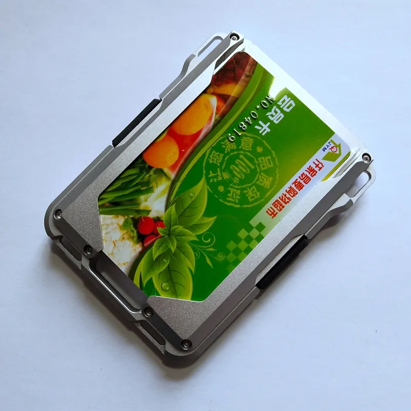 Holders Vintage Rfid Double Aluminium Box Metal Card Wallets for Men Women ID Bank Card Case Antitheft Magic Wallet240w
