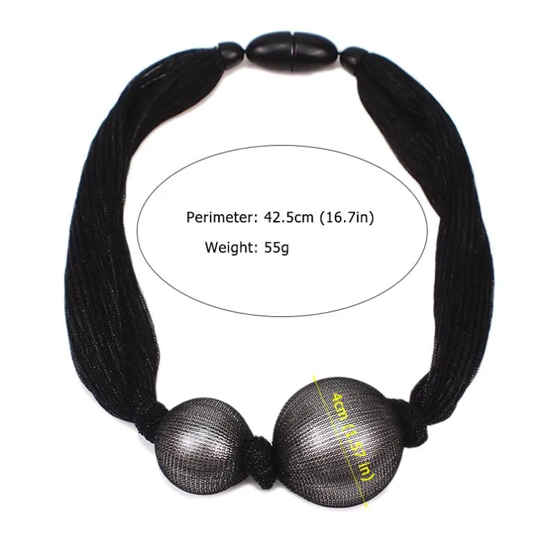 Duże symulowane perełowe naszyjniki dla kobiet grube naszyjnik Choker Big Ball wisiorek