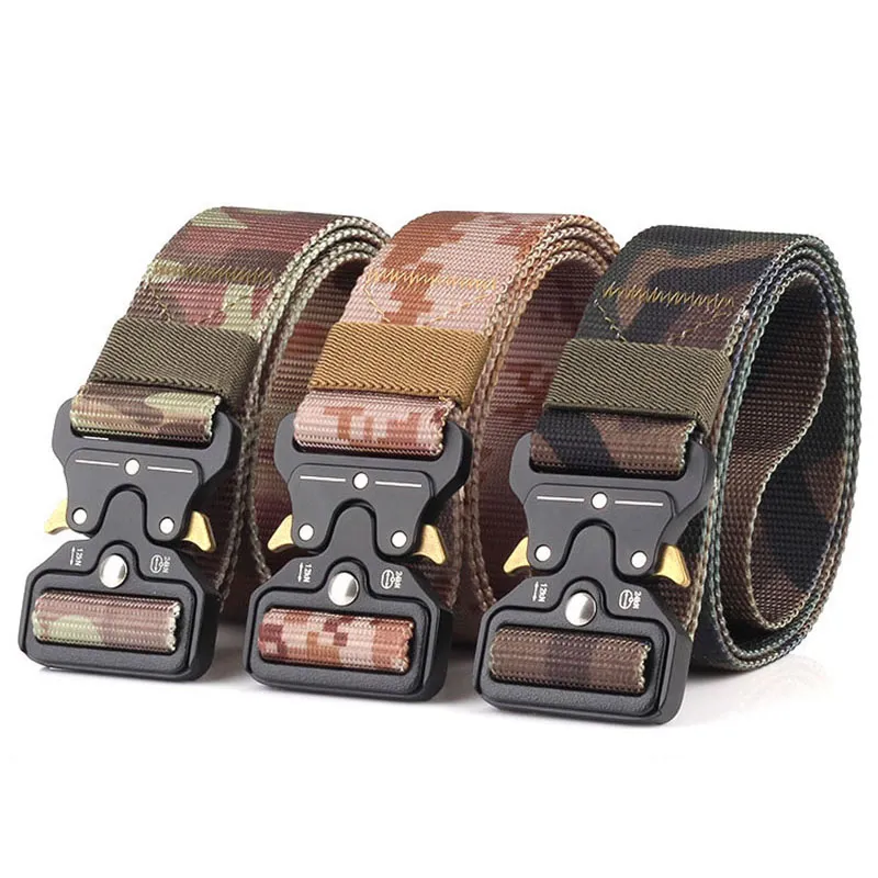 Accessoires tactiques en gros, extérieur 3.8 cm ceinture de taille tactique ceinture d'entraînement réglable en nylon logo personnalisé de haute qualité