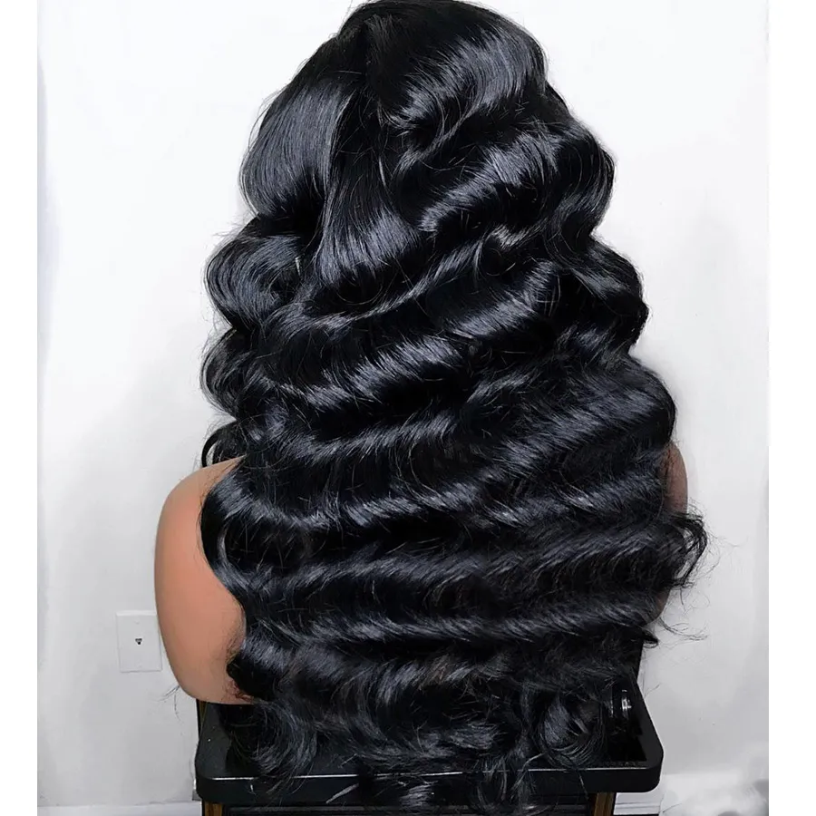 Brésilien Wig Deep Wig Curly 360 Lace Frontal Perruque pré-tour pré-tour 13x6 Lace Front Human Hair Wigs for Black Women 20209861964