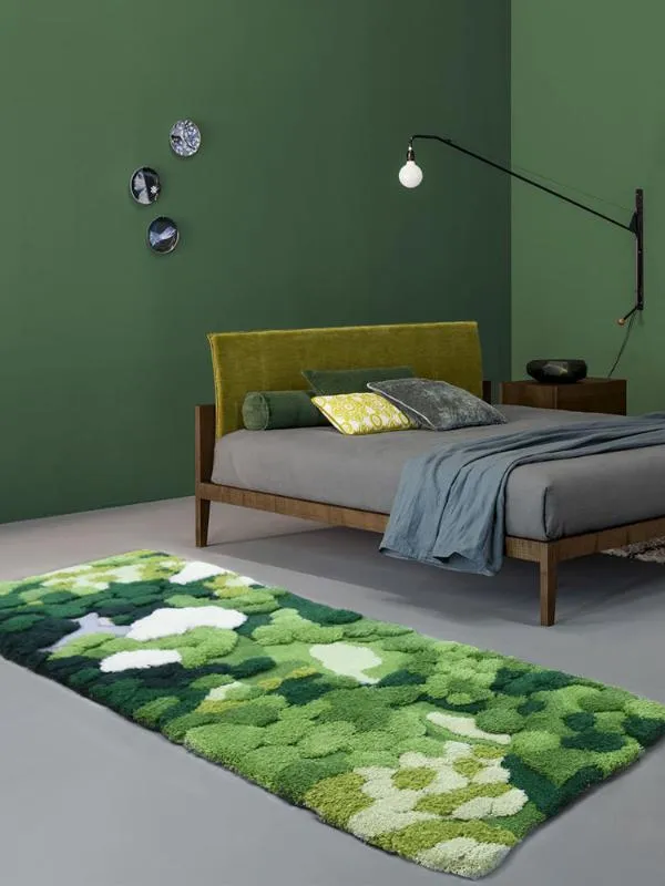 Little forest handmade 3D area rug Nordic style runner rug green decoration children room floor mat260c