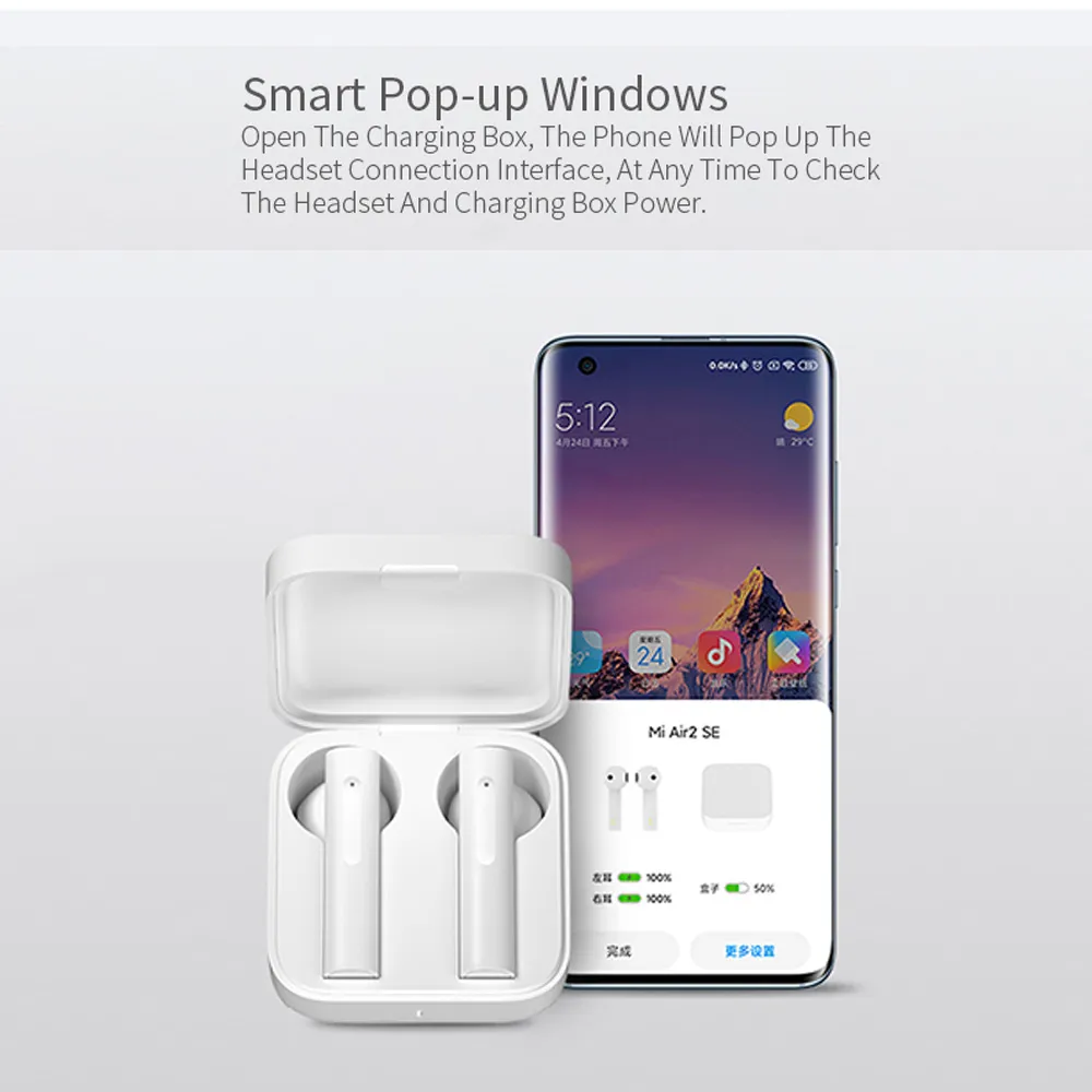 Xiaomi Air 2 se Wireless BluetoothイヤホンTws mi True Earbuds Airdots Pro 2Se Touch Control3391387