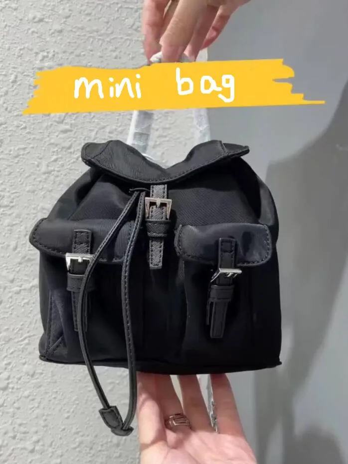 Fashion Backpack Women Shoulder Bags Chain Crossbody Lady Backpacks School Bag Nylon Mini Gilrl Cute Handbags with Box267f