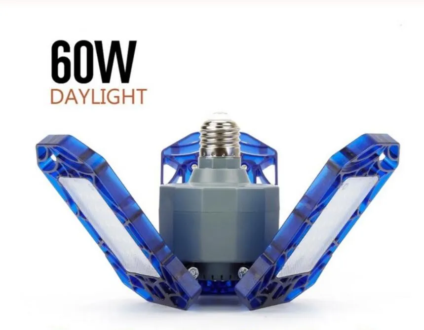 LEDガレージライト360度変形可能な天井ワークショップ折りたたむ3つの葉の変形ライトLED downlig264l