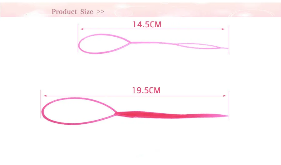 set 당기기 머리카락 바늘 포니 테일 브레이더 제작자 루프 스타일 테일 클립 메이커 헤어 스타일 DIY 미용실 도구 9273415
