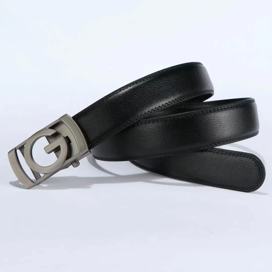 Fashion Casual Belts For Men Automatic Buckle Belt Male Chastity Belts Topp Fashion Mens Läderbälte Hela 2381