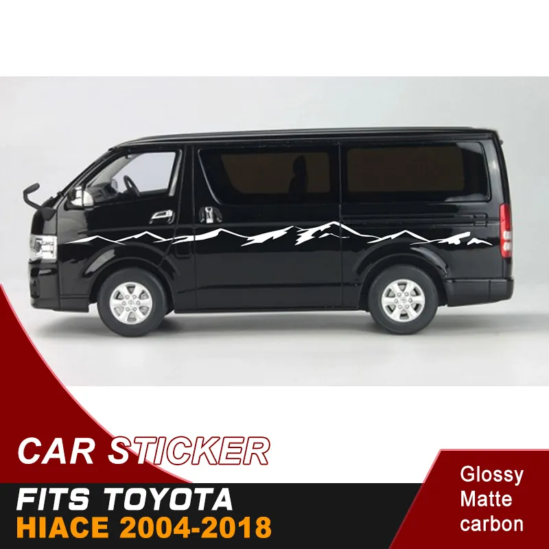 Autosticker Mountain Mountain Car Body Deur Stripe Grafische vinylaccessoires geschikt voor Toyota Hiace