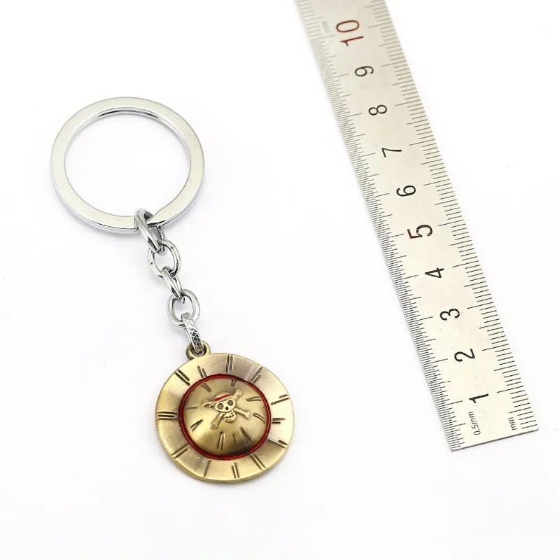 MS Jewelry Anime ONE PIECE Keychain Car Charm Key Chain Luffy Zoro Sanji Nami Key Ring Holder Chaveiro Pendant230Y