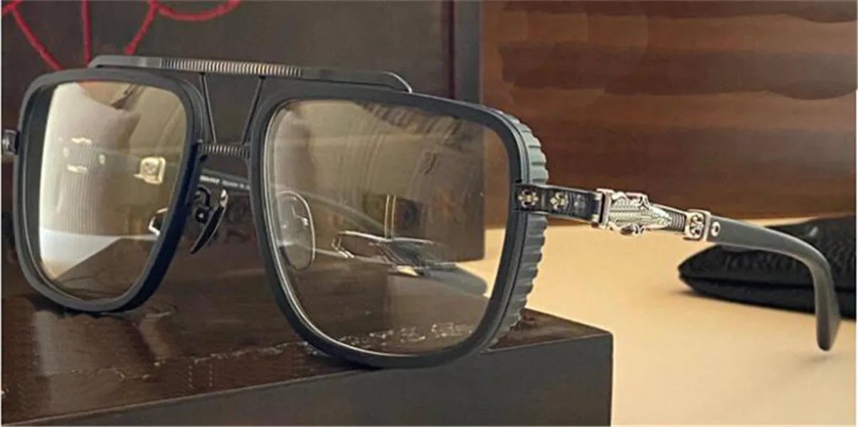 Nieuw design retro optische bril vierkant frame PUSHIN ROD II met oogmasker zware industrie motorjas stijl topkwaliteit 306g