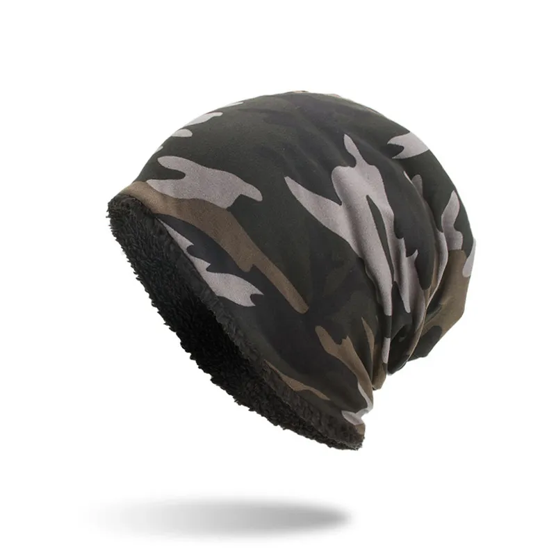 Beanie Skull Caps Camouflage unisex caldo inverno cotone cappelli beanie da sci uomo donna cappello mimetico Fashion207T