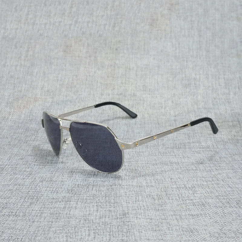 Occhiali da sole vintage santos uomini a doppio raggio ovali occhiali da sole da sole club telaio metallico esterno gafas oculos accessori6350953