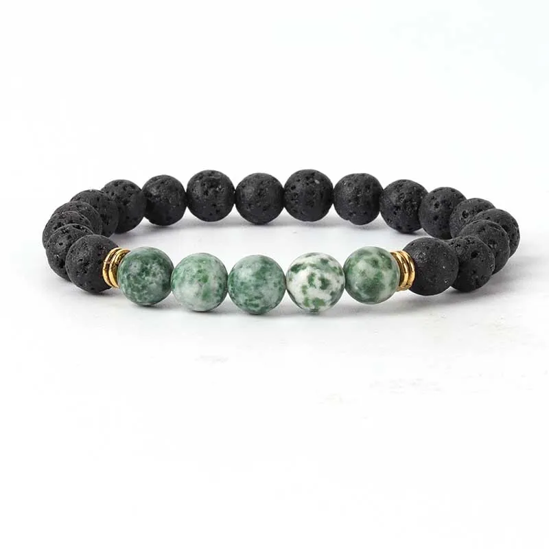 Chakra Bracelets Bracelet Guérison Équilibre Perle Prière Pierre Volcanique Naturelle Lave Noire Carte Turquoises Charme Yoga Bracelet Bijoux266b