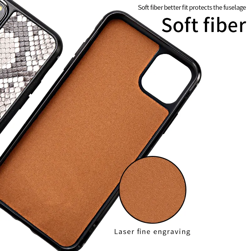 Lyxig äkta Python Pattern Läder Telefonväska till iPhone 11 11Pro Max 6s 7 8 Plus X XR XS Max Snakeskin Case Case för 12 11 Promax