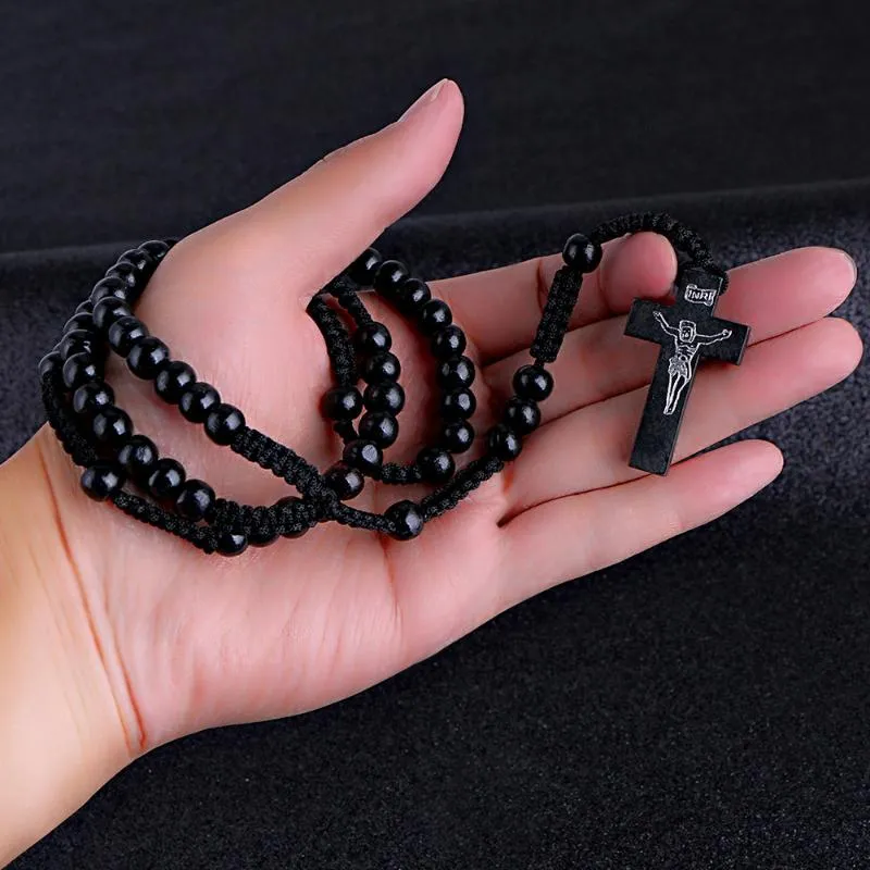 Komi – chapelet catholique orthodoxe en bois de 8mm, colliers de marque, colliers de prière religieux de jésus, perles, bijoux 1314V
