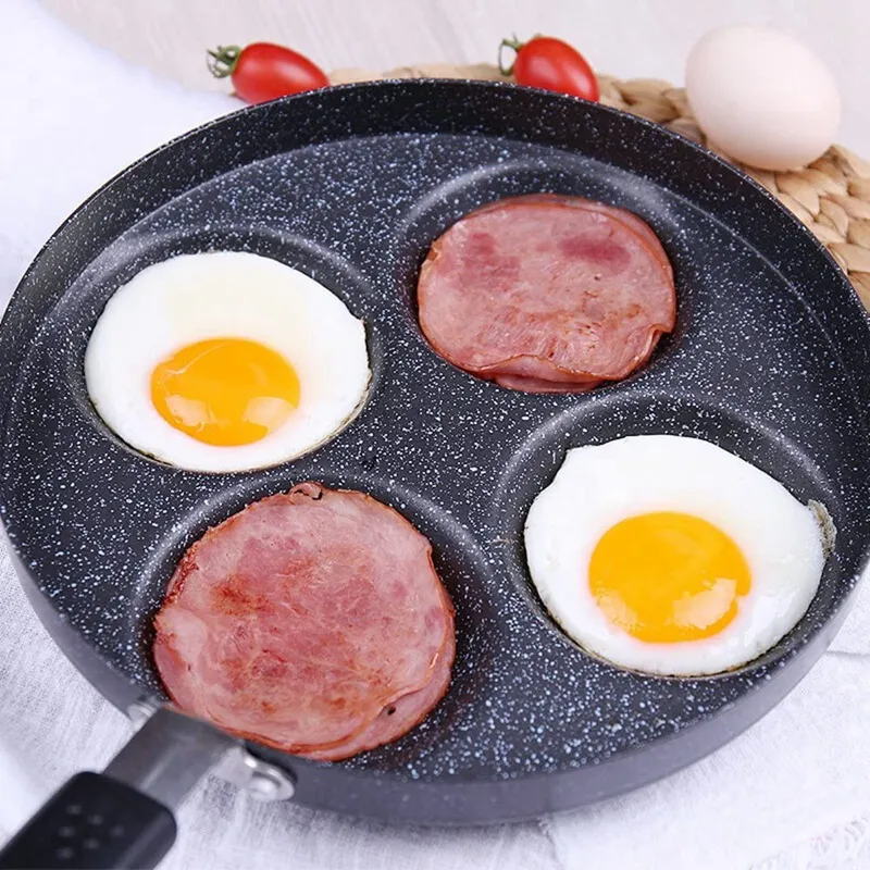 Aluminum 4-Cup Egg Frying Pan Non Stick Swedish Pancake Plett Crepe Multi Egg Frying Pan 2987