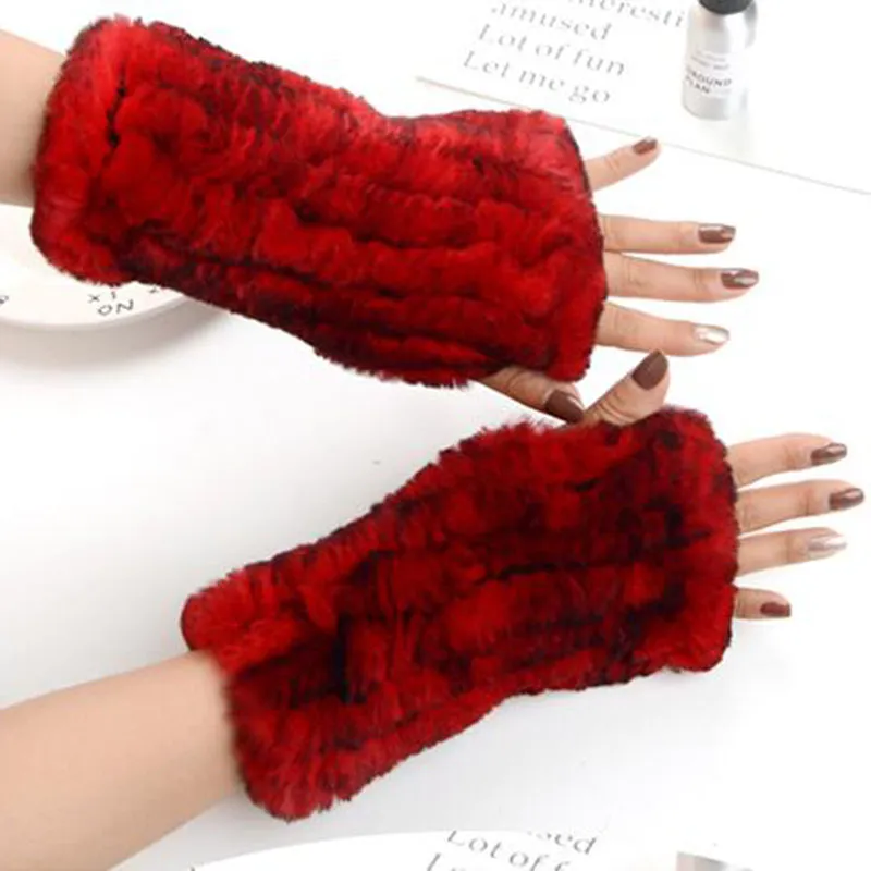 Dames Echt Bont Handschoenen Vrouwen Winter Vingerloze Warme Grijze Handschoen 2020 Nieuwe Collectie Zachte Vrouw Echt Bont Dames Handwarmer215A