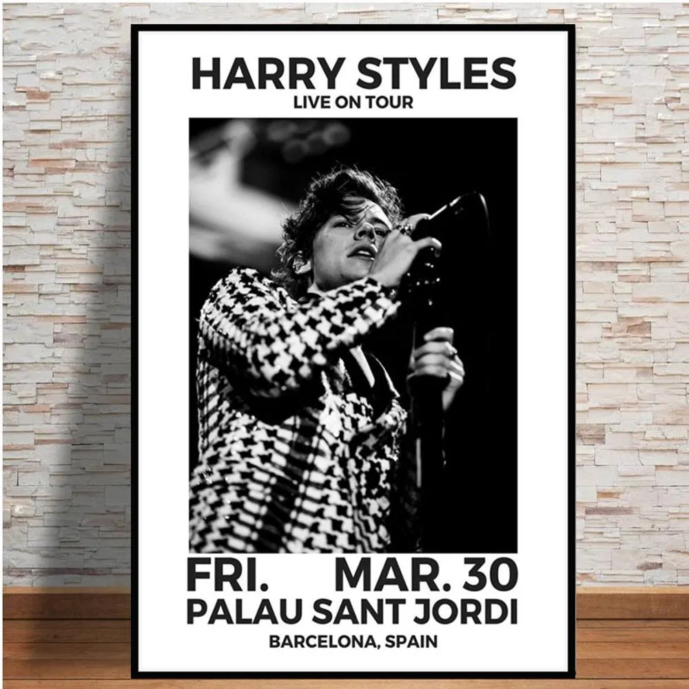 Styles 2018 Tour Music Star Hot Poster and Prints Wall Art Art Modern Canvas Painting Pictures для гостиной для гостиной.