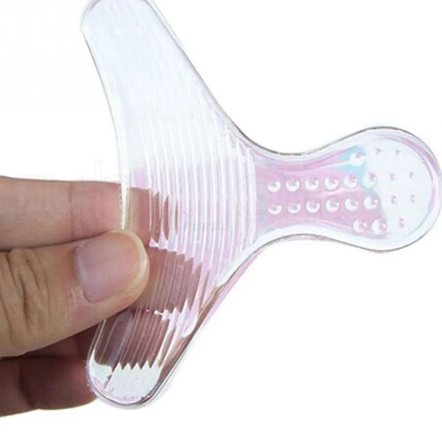 Silicone Back Heel Liner T-Shape Anti-Attrito Gel Cushion Pads Sottopiede Sottopiede Grip di danza Capannone le scarpe la cura del piede