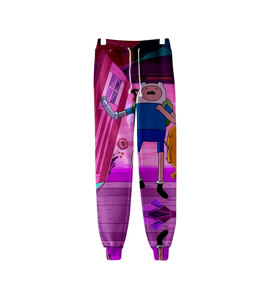 Adventure time finn e jake o cão rosto 3d sweatpants moda jogger calças casuais calças de pista harajuku menwomen 2479787