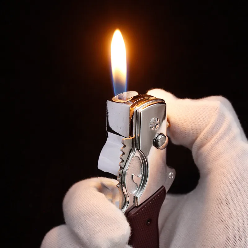 Allume-flamme en métal rechargeable au gaz butane briquet fantaisie joli cadeau allume-cigare